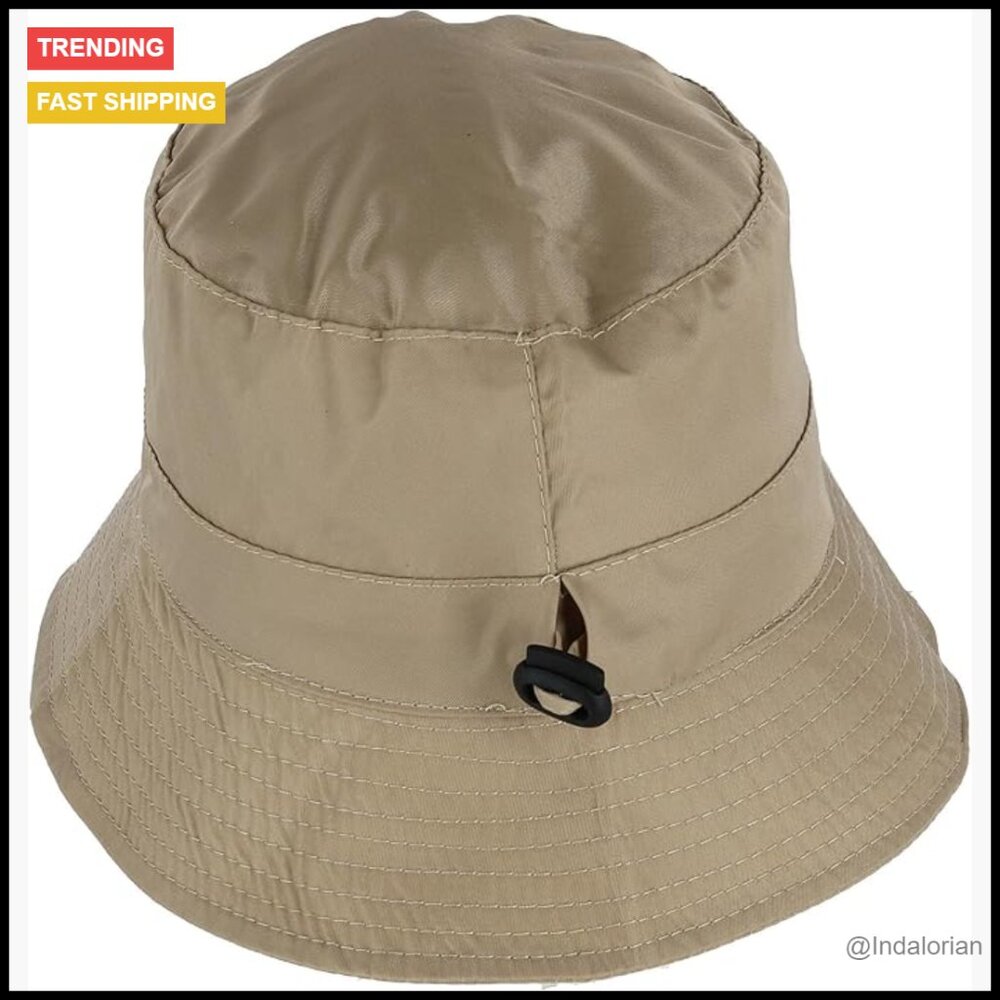 Waterproof Bucket Hat Adjustable Toggle Foldable … - image 1